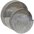 2/Set Washed Galvanized Circle Wall Pockets