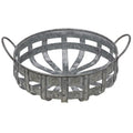 Washed Galvanized Metal Basket with Handles (Pack of 2)