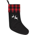 Red Buffalo Check Reindeer Stocking  (Pack of 4)