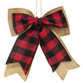 Buffalo Check and Burlap Bow (Pack of 4)