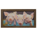 Peter Patty Penny Print 12" x 24" Brown Stain Frame