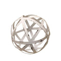 Cream Metal Band Sphere 4" (Pack of 2)
