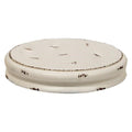 White Distressed Double Candle Plate 10"