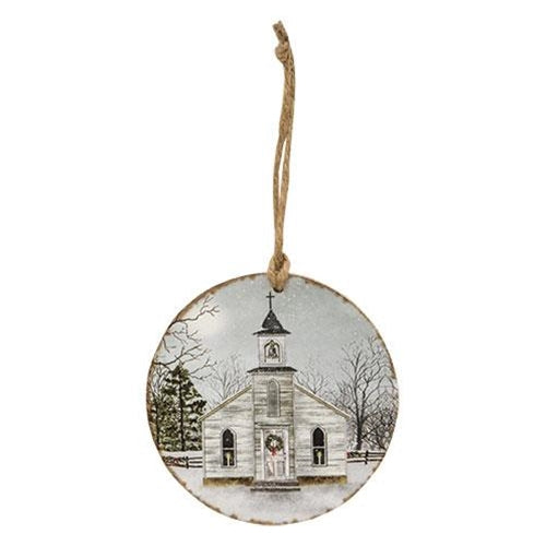 I Heard The Bells On Christmas Day Round Ornament (Pack of 4)