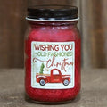 Hollyberry Jar Candle W/Red Truck Old Fashioned Christmas G20013