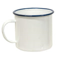 Blue Rim Enamel Soup Mug (Pack of 4)