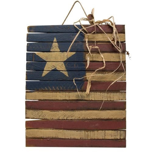 Lath Americana Flag Plaque 15" x 20"