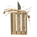 White Vertical Pumpkin Lantern 13.5"