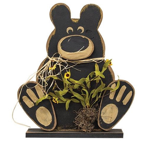 Black Fall Bear on Base 19"
