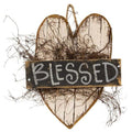 Blessed Lath Hanging Heart