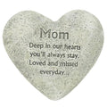 Mom Cement Heart Memorial (Pack of 2)
