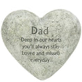 Dad Cement Heart Memorial (Pack of 2)