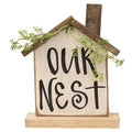 "Our Nest" Wooden Farmhouse on Base (Pack of 2)
