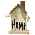 "Home" Wooden Farmhouse on Base