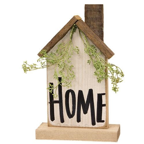 "Home" Wooden Farmhouse on Base
