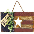 Distressed Lath Flag w/Star Cutout & "Olde Glory" Tag (Pack of 2)