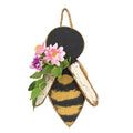 Hanging Distressed Wood Bee With Florals