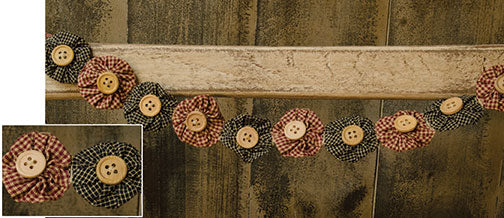 Yo Yo Garland w/ Wood Buttons