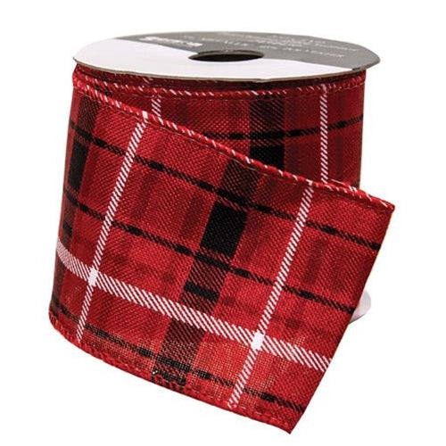 '+Plaid Christmas Ribbon 2.5" x 3 Yds. (Pack of 4)