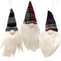 '+Stuffed Gnome Ornament 6" 3 Asstd. (Pack of 4)