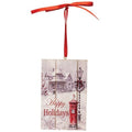 Wood Slat Holiday Ornament 4 Asstd. (Pack of 4)