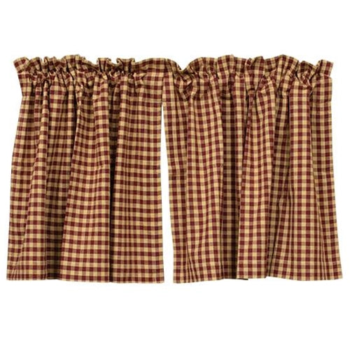 2/Set Burgundy Check Tiers 24" x 36"