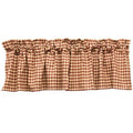 Burgundy Check Valance