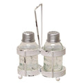 White Wash Salt and Pepper Caddy W/ Shakers (Pack of 2)