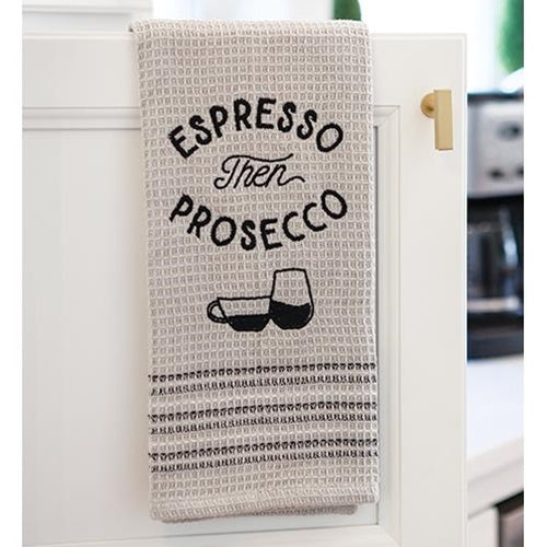 Espresso Then Prosecco Dish Towel (Pack of 4)