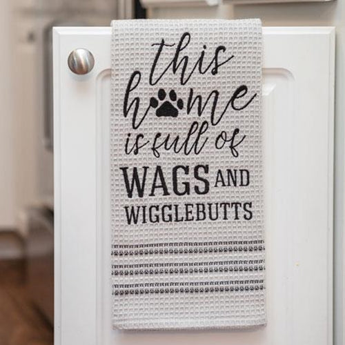 This Home Is Full of Wags and Wigglebutts Dish Towel (Pack of 2)