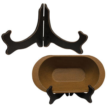 Black Wood Bowl Stand 7" (Pack of 4)