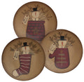 Snowman Pocket Plate 3 Asstd. (Pack of 4)