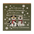 We Wish You A Merry Christmas Block  (Pack of 4)