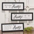 Let's Stay Home Framed Sign 3 asstd (Pack of 4)
