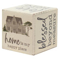 Home Is My Happy Place Six-Sided Block  (Pack of 4)