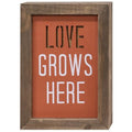 Love Grows Here Framed Cutout Sign (Pack of 4)
