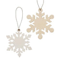 Wood Snowflake Ornament 2 Asstd. (Pack of 4)