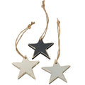 3/Set Small Wooden Star Ornaments (Pack of 4)