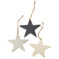 3/Set Medium Wooden Star Ornaments  (Pack of 4)