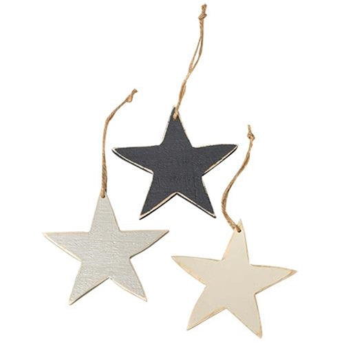 3/Set Large Wooden Star Ornaments (Pack of 4)