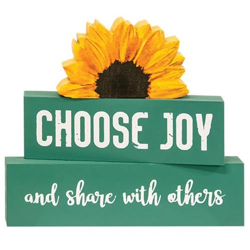 3/Set Choose Joy Sunflower Stackers (Pack of 4)