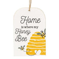 Home Is Where My Honey Bee Wooden Tag (Pack of 4)
