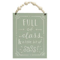 Full of Class & Sass Beaded Sign (Pack of 4)