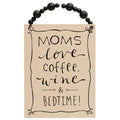 Moms Love Coffee Beaded Sign (Pack of 4)
