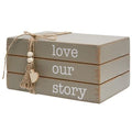 Love Our Story Wooden Book Stack (Pack of 2)
