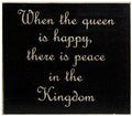 Queen is Happy Block 3.5"x4" (Pack of 4)