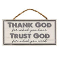 Thank God Rope Hanger (Pack of 2)