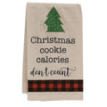 Christmas Cookie Calories Don't Count Dish Towel (Pack of 2)