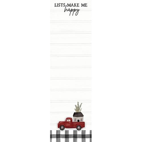 Lists Make Me Happy Notepad (Pack of 4)