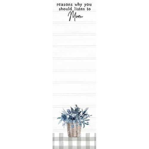 Reasons Why You Should Listen to Mom Notepad (Pack of 4)